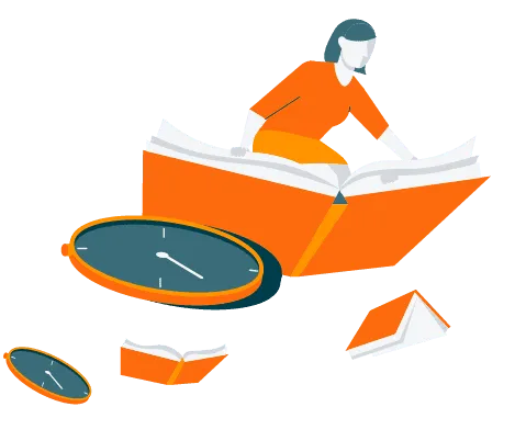 Illustration for 52% of our learners see time as a barrier to learning and development.